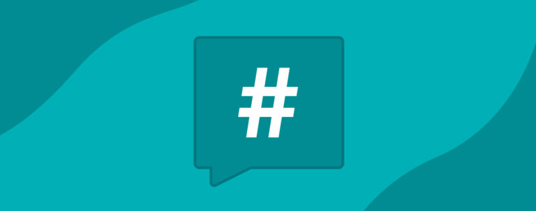 blue vector of an instagram hashtag symbol