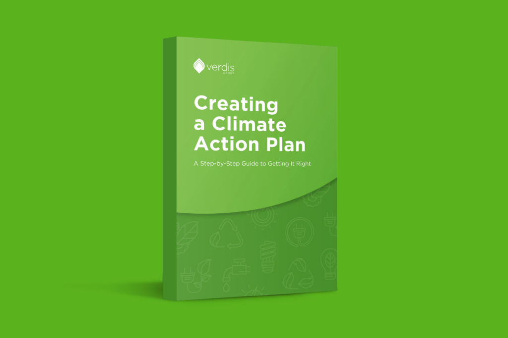 Cover design of the Verdis Group "Creating a Climate Action Plan" lead magnet report